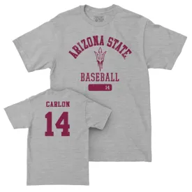 Arizona State Baseball Sport Grey Varsity Tee - Cole Carlon
