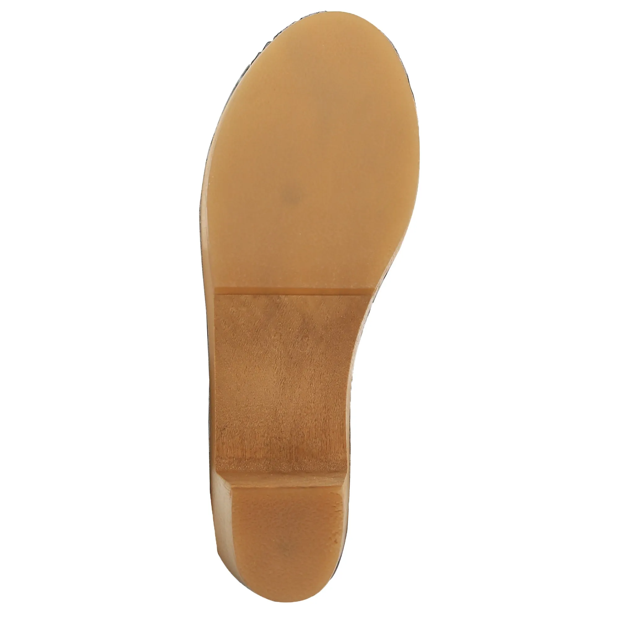 BJORK MARGARETA Swedish Wood Clog Sandals in Oiled Leather