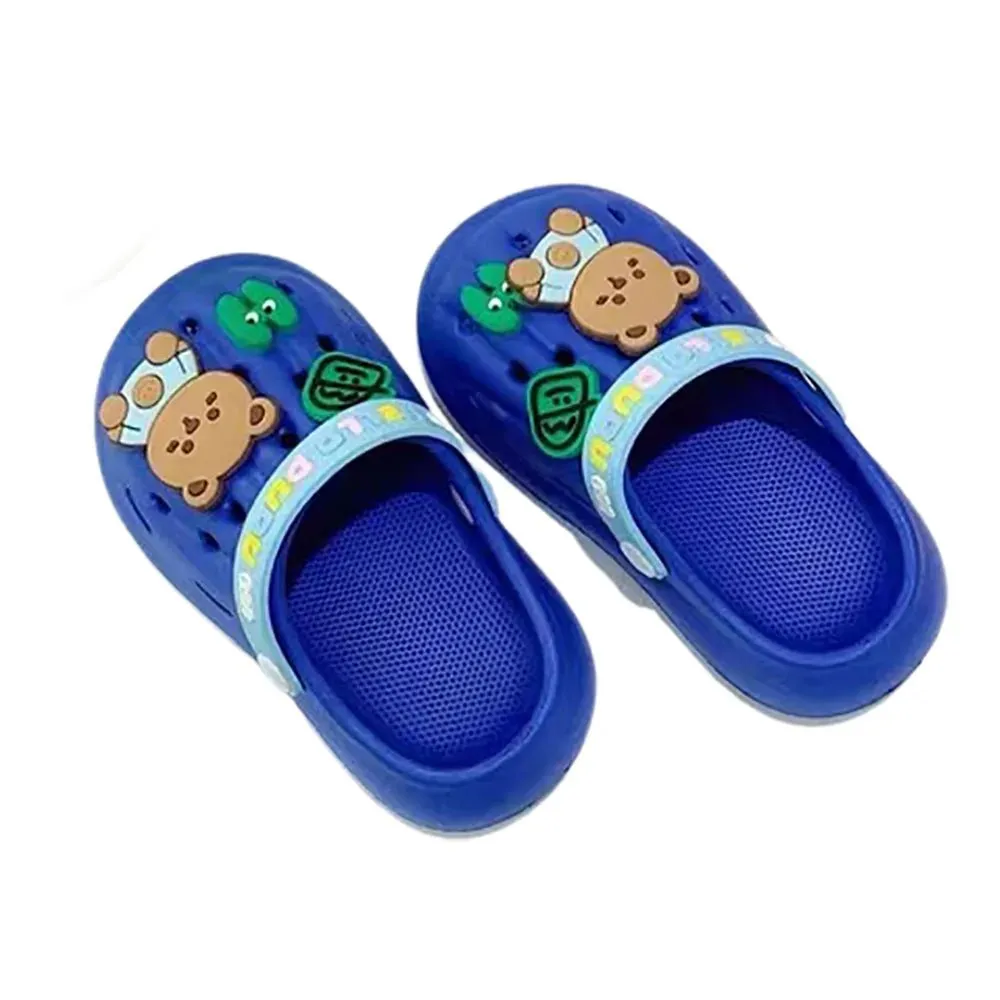 Dark Blue & Light Blue Big Bear Slip on Clogs, Summer/Monsoon/ Beach Footwear for Toddlers and Kids, Unisex