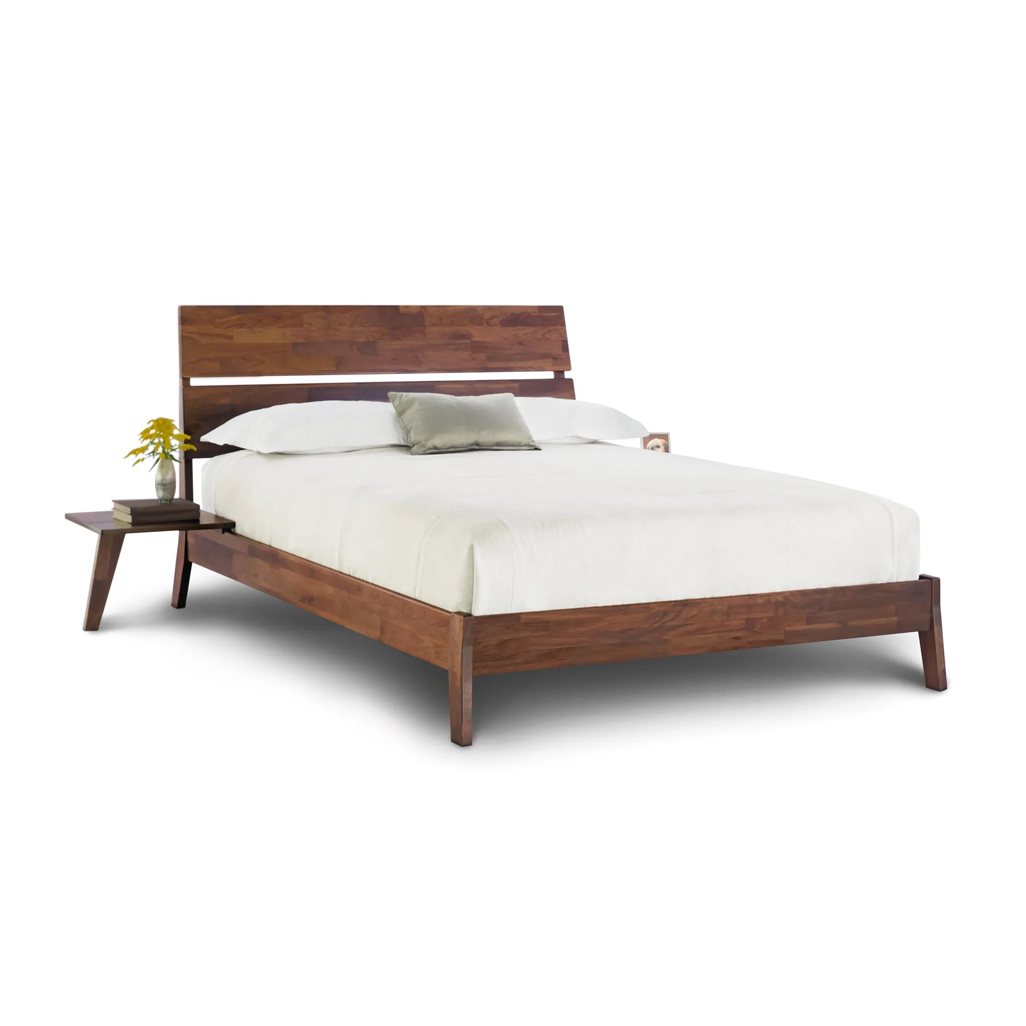 Linn Walnut Platform Bed - Priority Ship