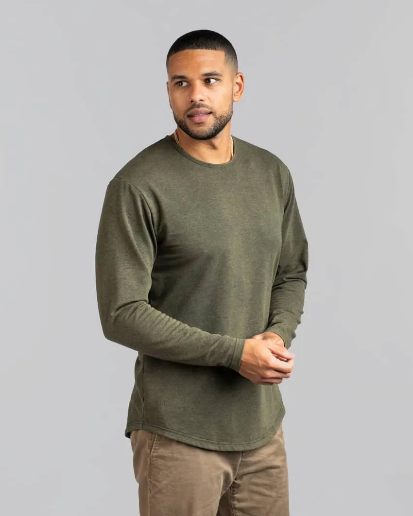 Snow Wash Drop-Cut Long Sleeve